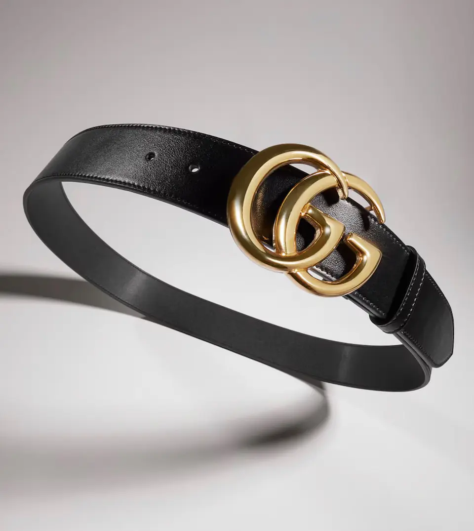 Cinturon Gucci GG Dorado Negro 4