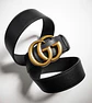 Cinturon Gucci GG Dorado Negro - Miniatura 7