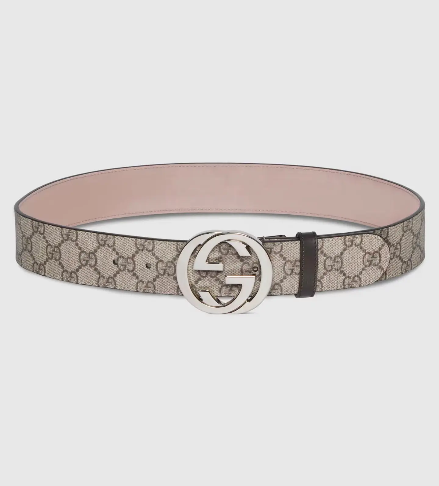 Cinturon Gucci GG Supreme beige y negro 2