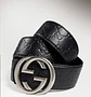 Cinturon Gucci GG Negro relieve - Miniatura 4