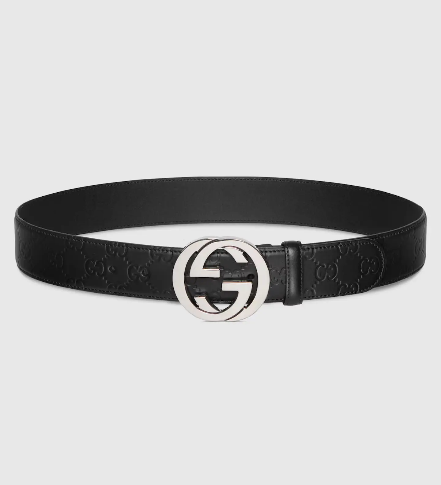 Cinturon Gucci GG Negro relieve 2