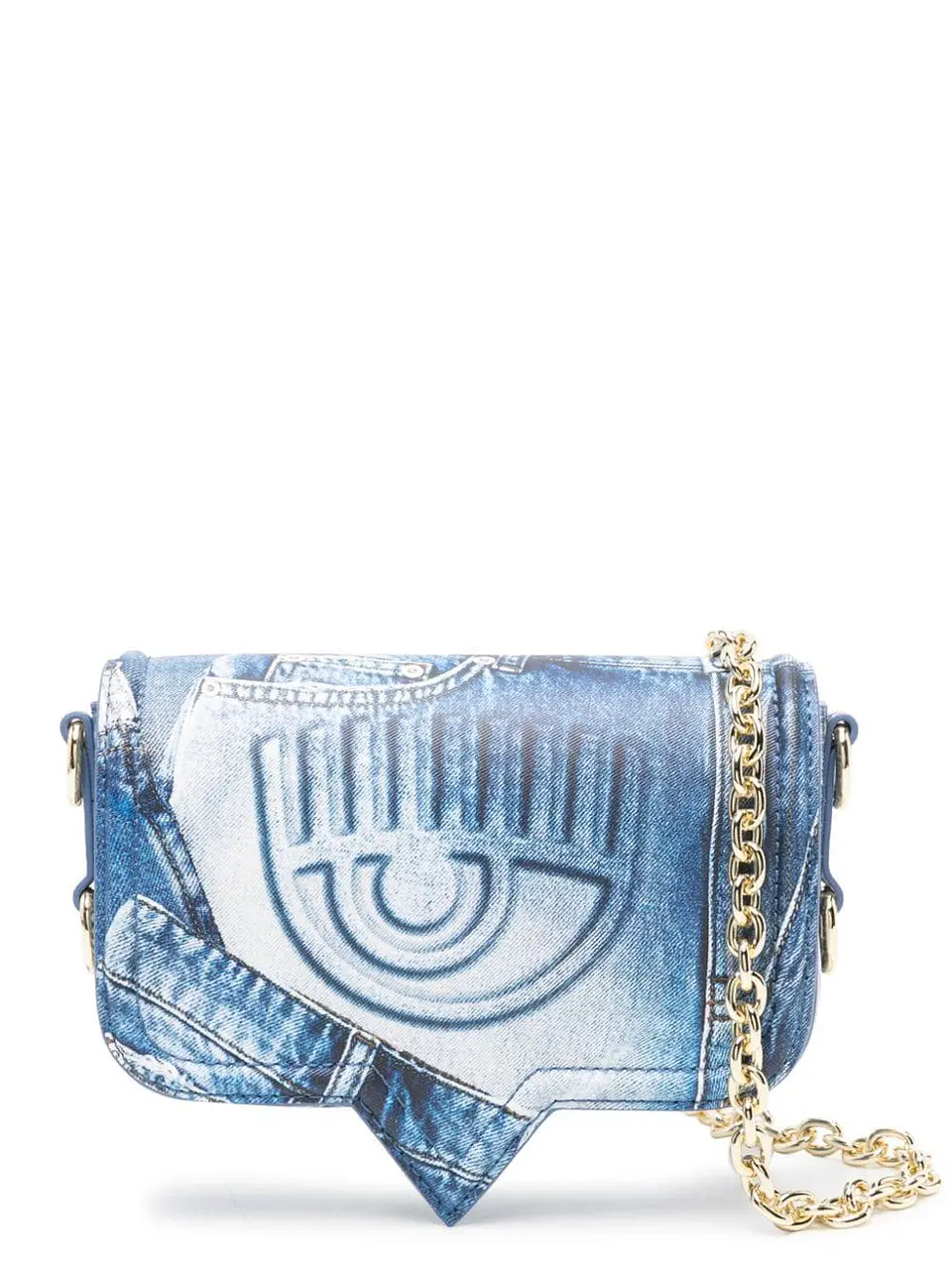 Chiara Ferragni cartera eyelike denim azul small 4