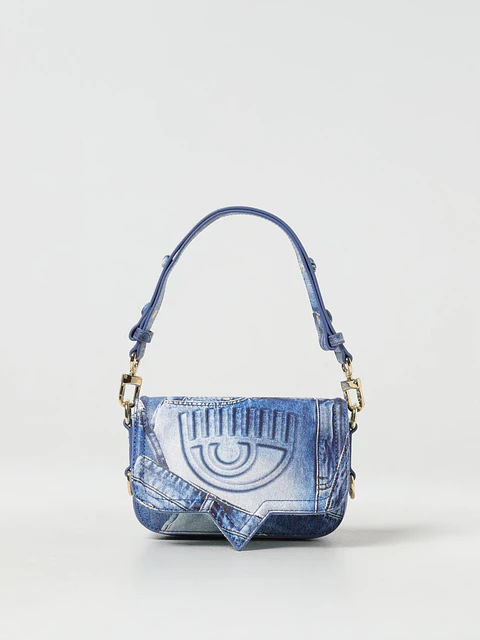 Chiara Ferragni cartera eyelike denim azul small