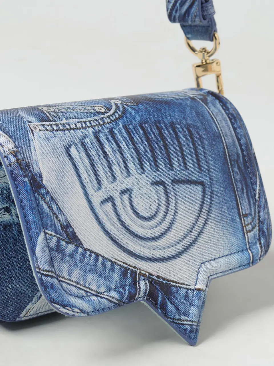 Chiara Ferragni cartera eyelike denim azul small 6