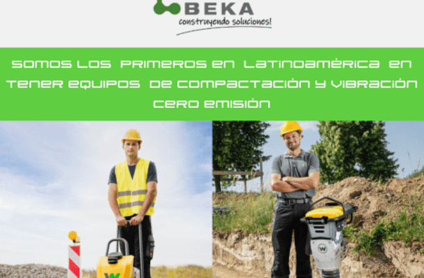 Primeros en Latinoamérica en tener equipos de compactación y vibración cero emisión para venta y arriendos
