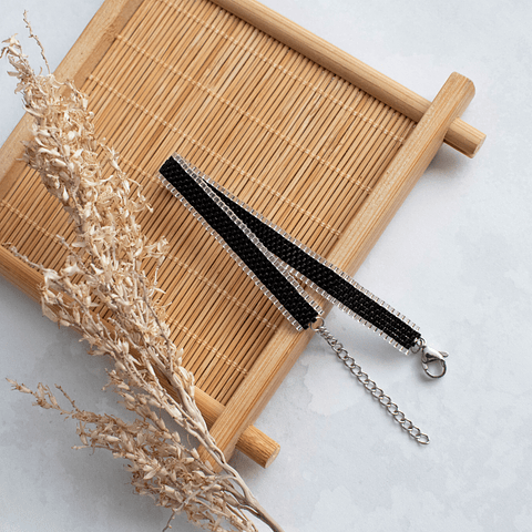 Pulsera "Jane" negro y traslúcido