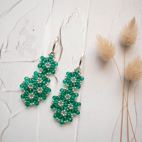 Aros "Alondra" esmeralda