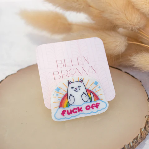 Pin TR "Gato fuck off"