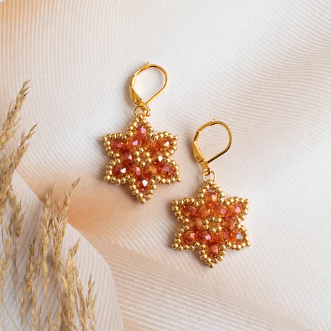 Aros "Lilium" terracota traslúcido