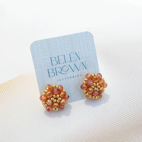 Aros "Tiny" terracota traslúcido