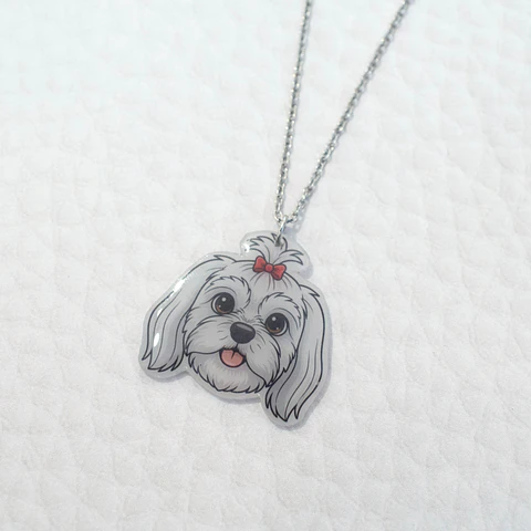 Collar TR "Shih Tzu" blanco