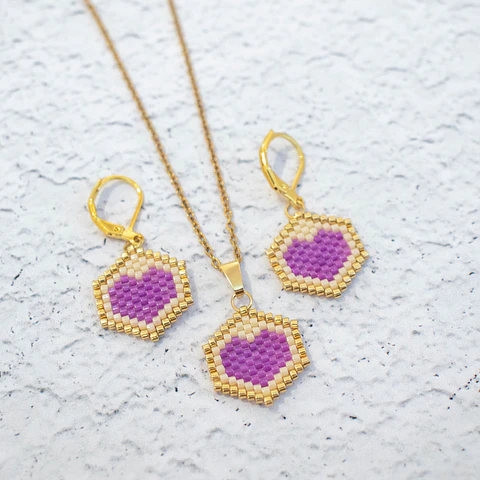 Conjunto "Amour" morado