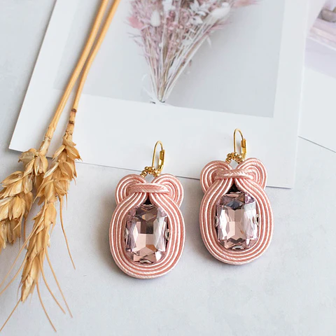 Aros "Venecia" rosado