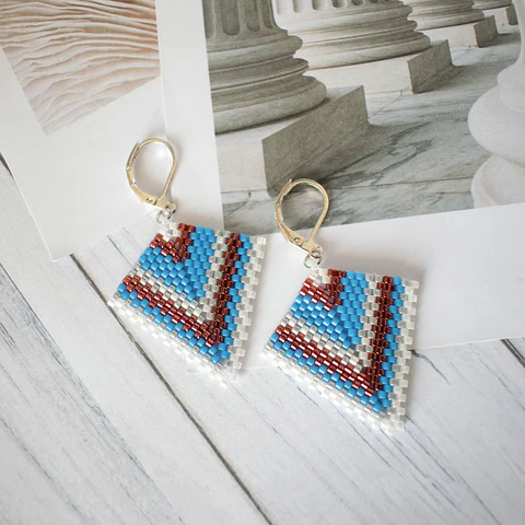 Aros "Giza" azul y burdeo