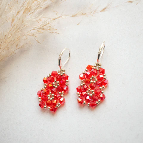 Aros "Aura" rojo