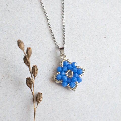 Collar "Flor de Loto" azul