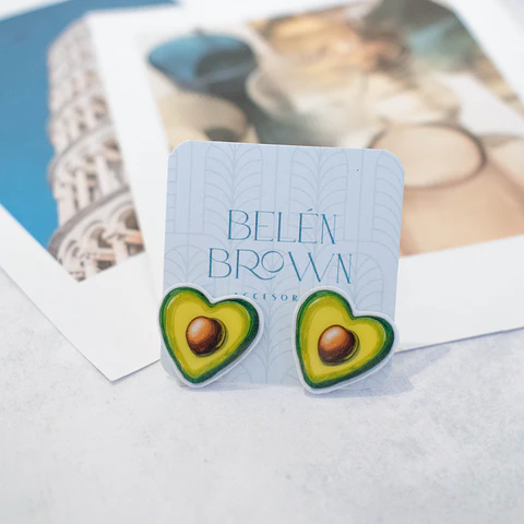 Aros "Corazón de palta" 