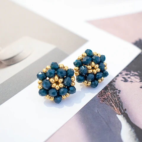 Aros "Tiny" azul grisáceo