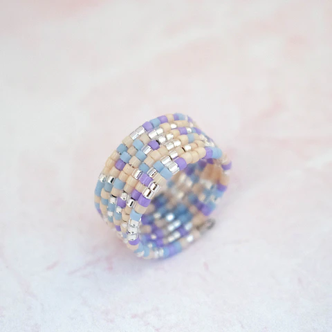 Anillo "AM" pastel