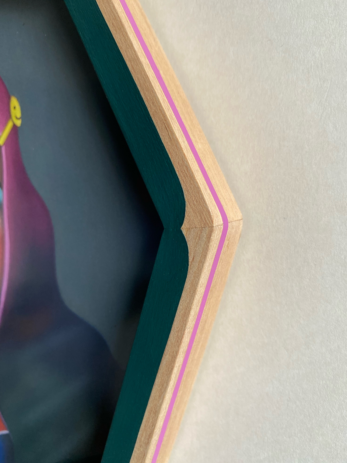 Fucsia / Print Enmarcado Octagonal Verde-Rosado  3