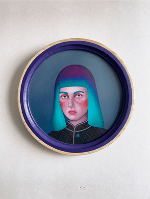 Esmeralda / Print Enmarcado Circular Morado 