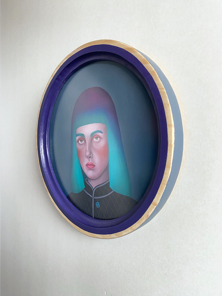 Esmeralda / Print Enmarcado Circular Morado  2