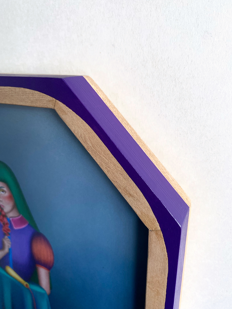 La Dedalera / Print Enmarcado Octagonal Violeta-Verde 5