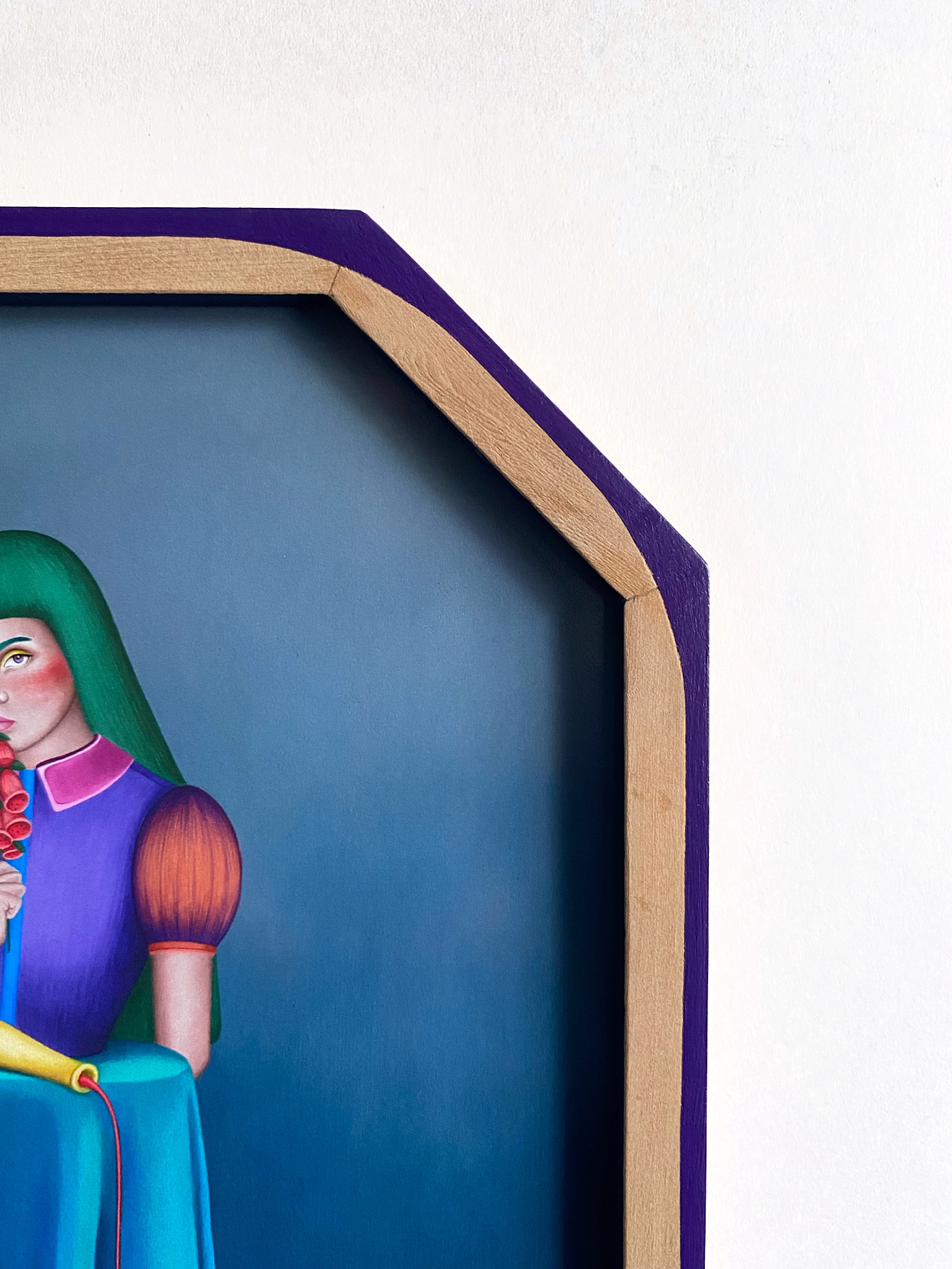 La Dedalera / Print Enmarcado Octagonal Violeta-Verde 3