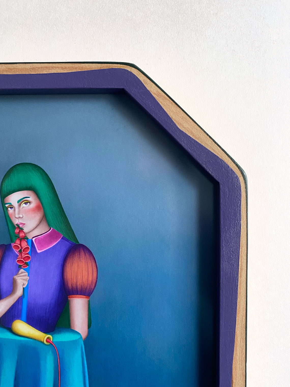 La Dedalera / Print Enmarcado Octagonal Morado-verde  3