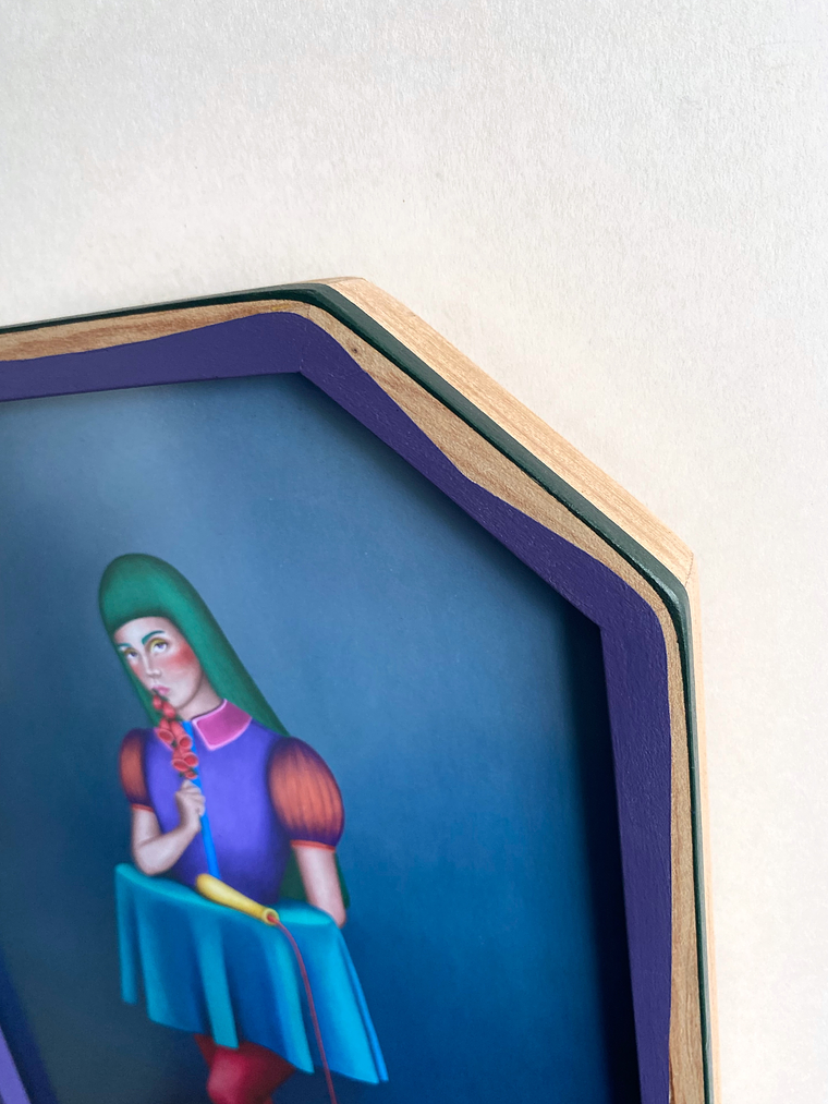 La Dedalera / Print Enmarcado Octagonal Morado-verde  4