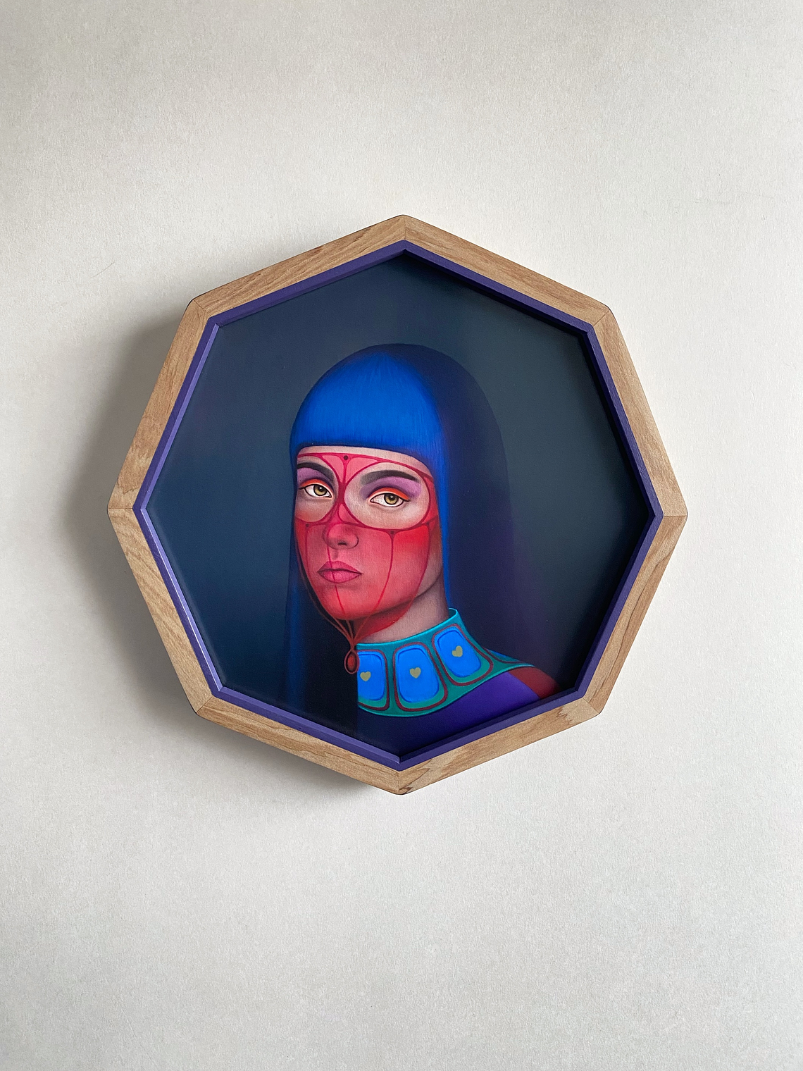 Cielo / Print Enmarcado Octagonal Lila Interior  1