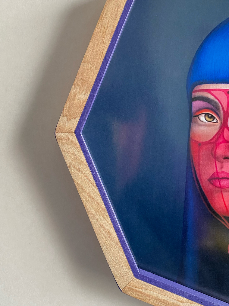 Cielo / Print Enmarcado Octagonal Lila Interior  3