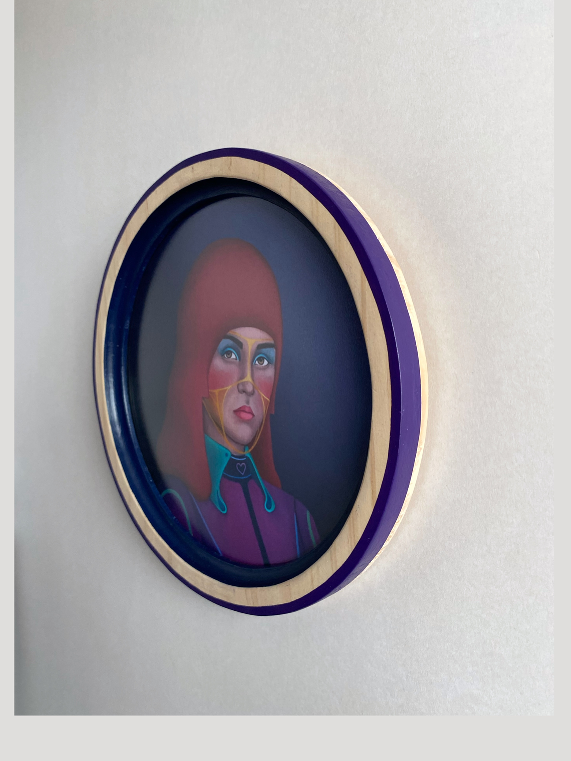 Escarlata / Print Enmarcado Circular Morado  2