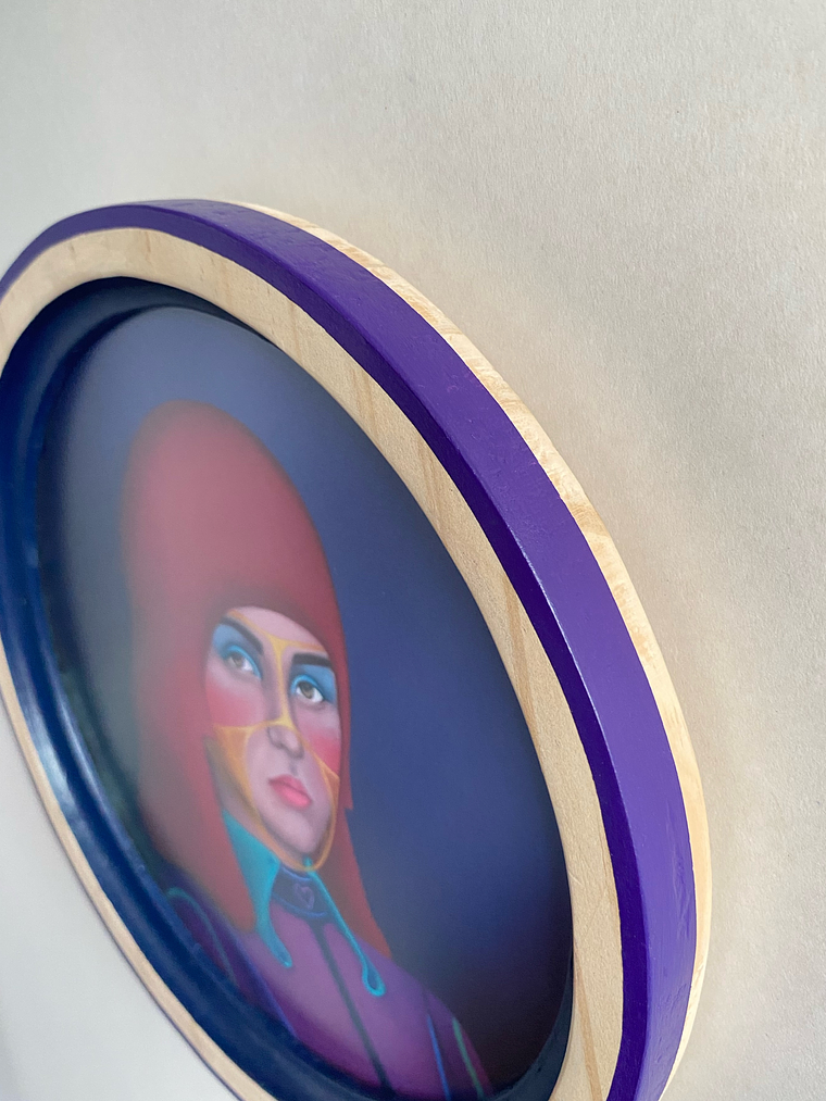 Escarlata / Print Enmarcado Circular Morado  4