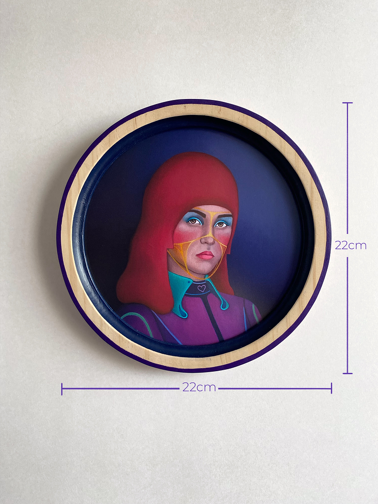 Escarlata / Print Enmarcado Circular Morado  5