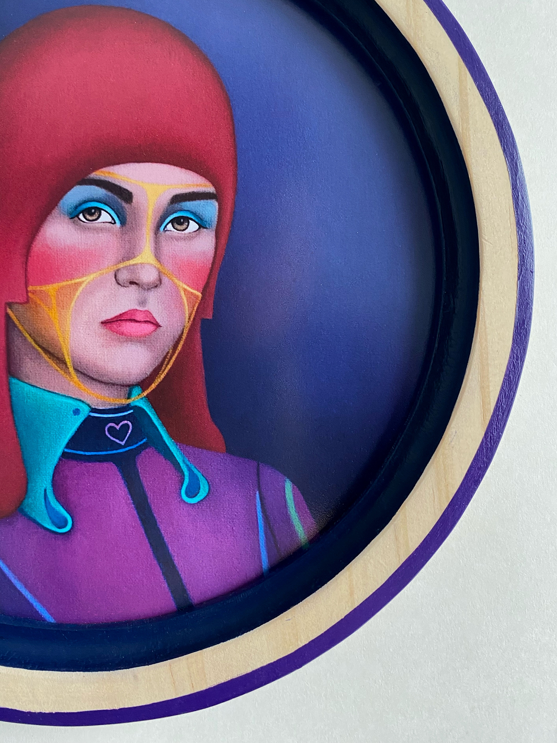 Escarlata / Print Enmarcado Circular Morado  3