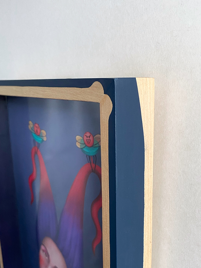 Púrpura / Print Enmarcado Rectangular Azul  4