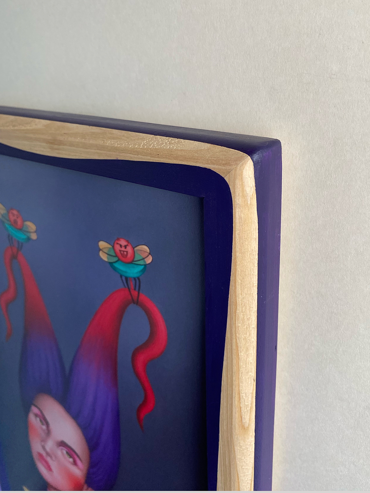 Púrpura/ Print Enmarcado Rectangular Morado  3