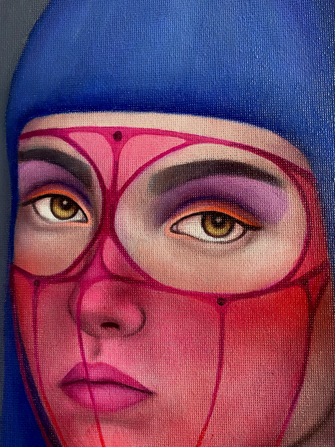 Cielo / Pintura al Óleo Original Enmarcada 4