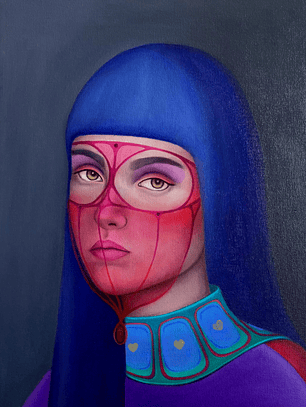 Cielo / Pintura al Óleo Original Enmarcada