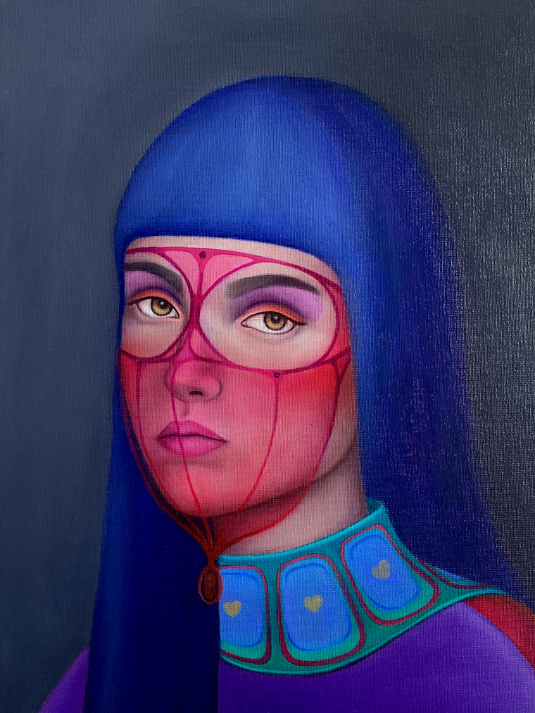 Cielo / Pintura al Óleo Original Enmarcada 1