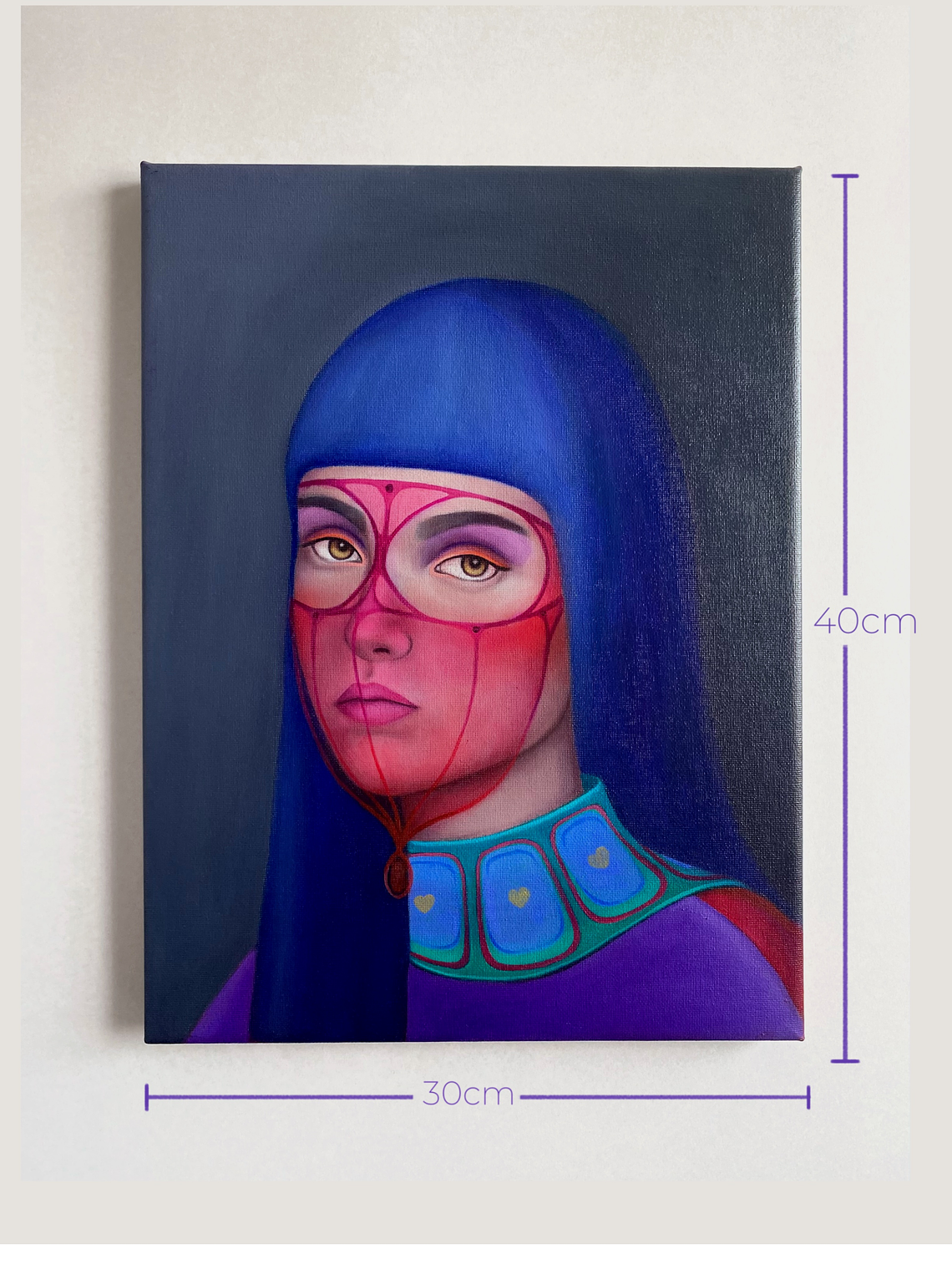 Cielo / Pintura al Óleo Original Enmarcada 5