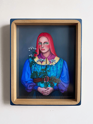 Cicuta / Print Enmarcado Rectangular Gris 