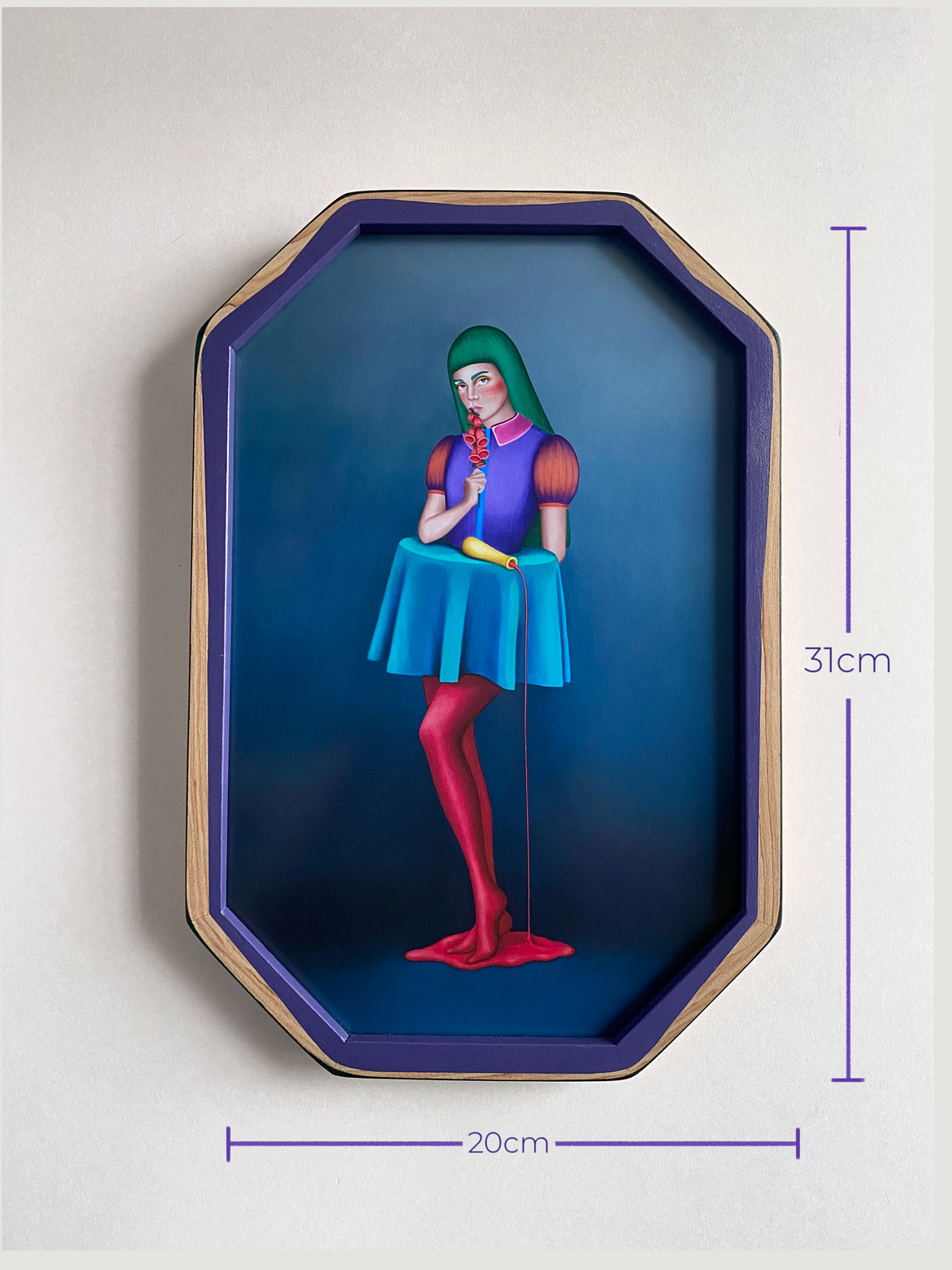 La Dedalera / Print Enmarcado Octagonal Morado-verde  5