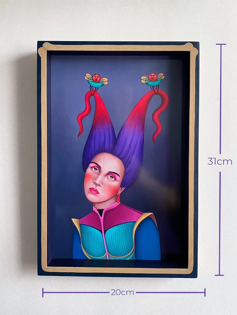 Púrpura / Print Enmarcado Rectangular Azul  5