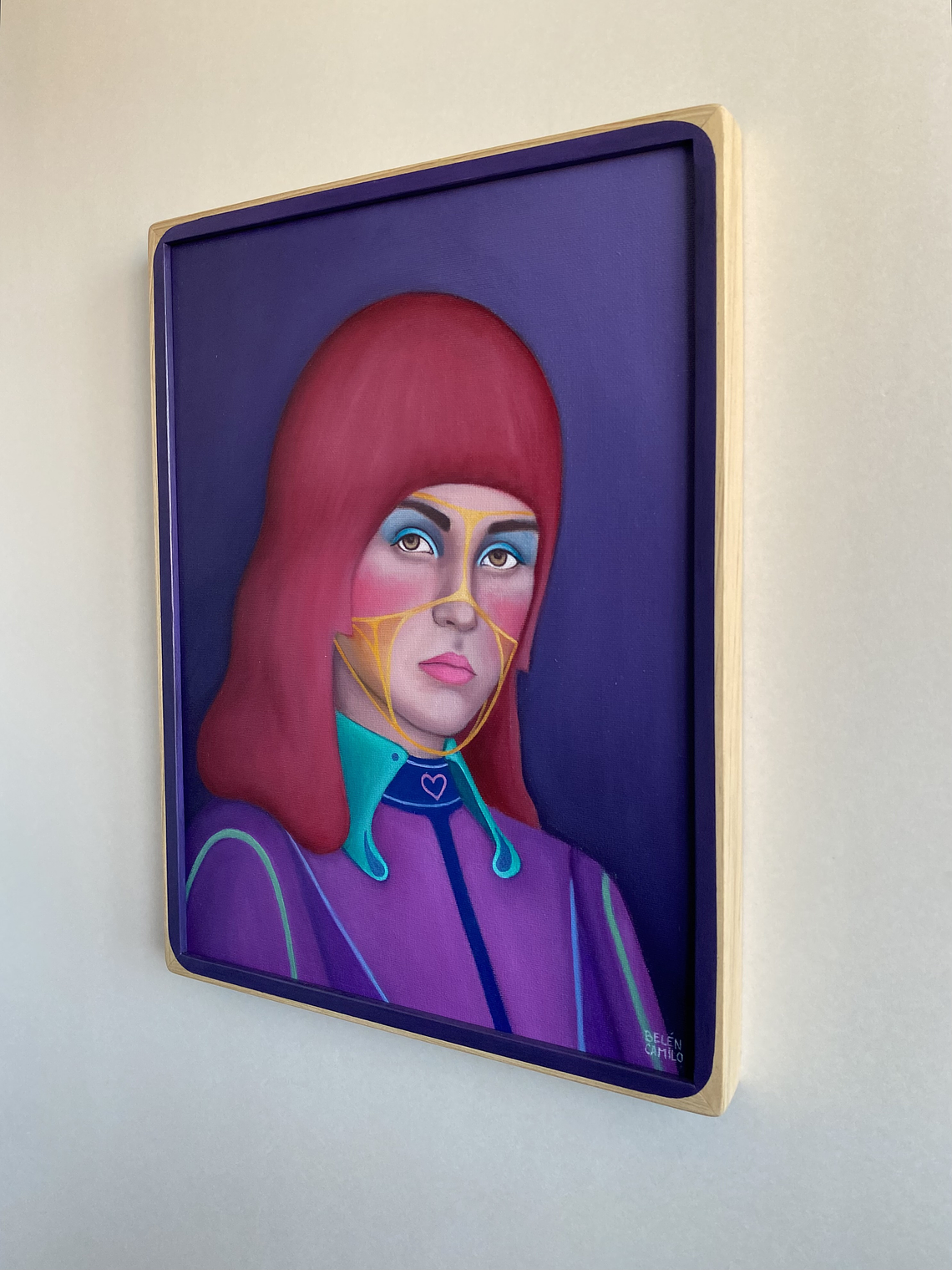 Carmesí / Pintura al Óleo Original Enmarcada 3