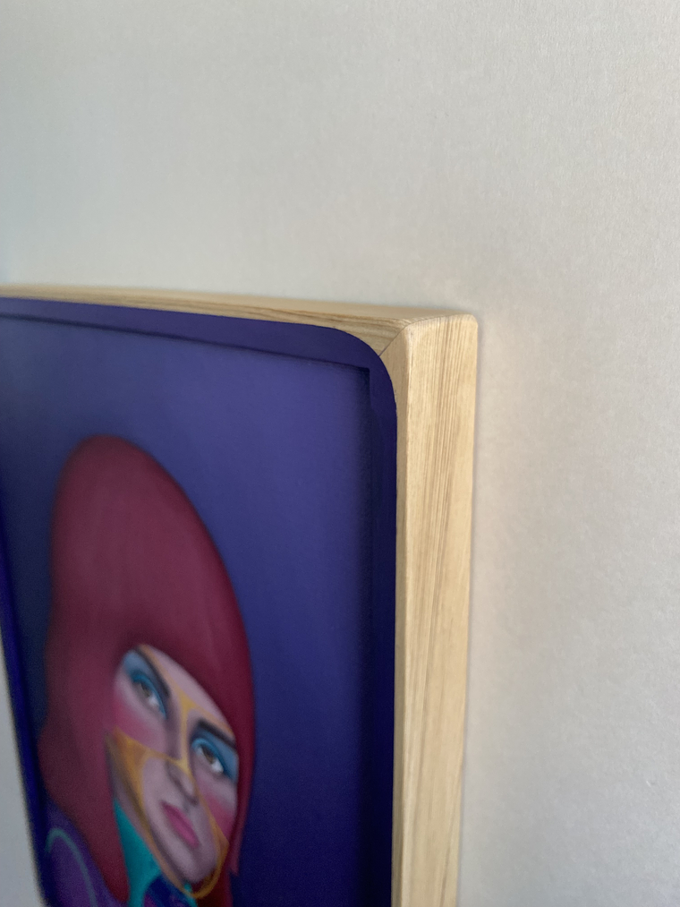 Carmesí / Pintura al Óleo Original Enmarcada 7