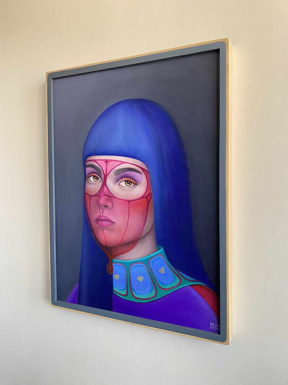 Cielo / Pintura al Óleo Original Enmarcada 3