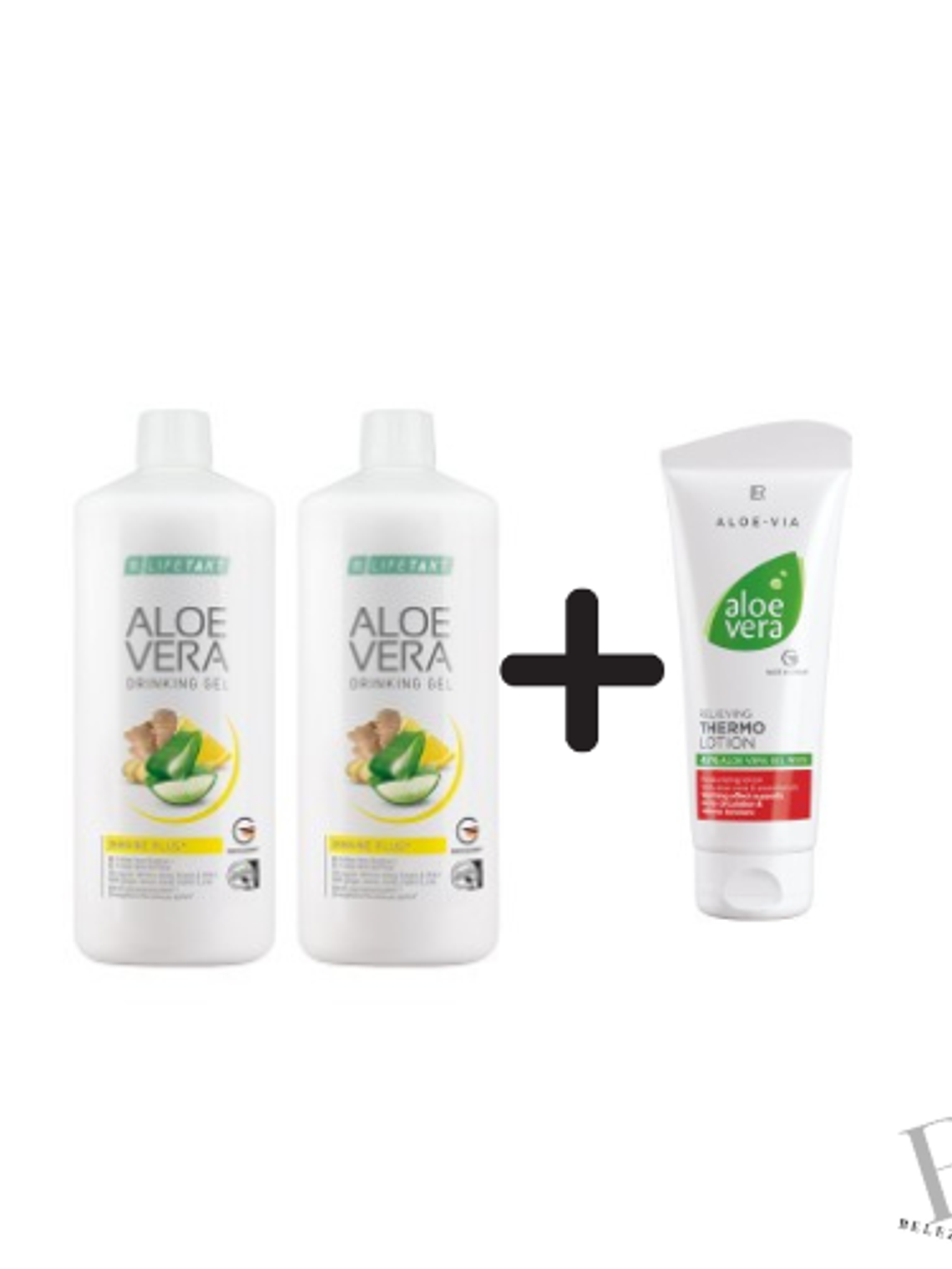 Set Duplo Aloe Vera Gel Bebível Immune Plus Grátis Aloé Vera Emulsão Corporal 1