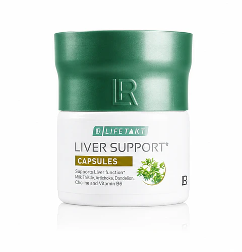 LR LIFETAKT Liver Support – Cápsulas com Colina, Vitamina B6 e Manganês | 30 cápsulas